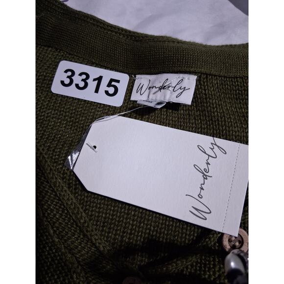 Wonderly Oversized Slouchy Womens size XL Grungecore Preppy Henley Knit Sweater - Picture 7 of 12